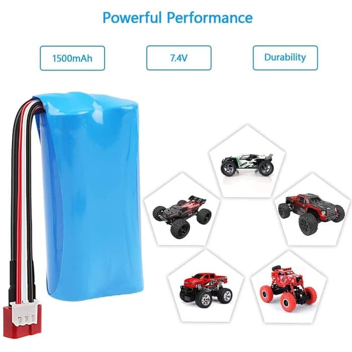 1 Pezzo Batteria Li-Ion 7,4V 1500mAH per 12428 / FY01 / FY02/FY03 Ricaricabile Accessori Ricambi per Macchina Telecomandata RC Cars.