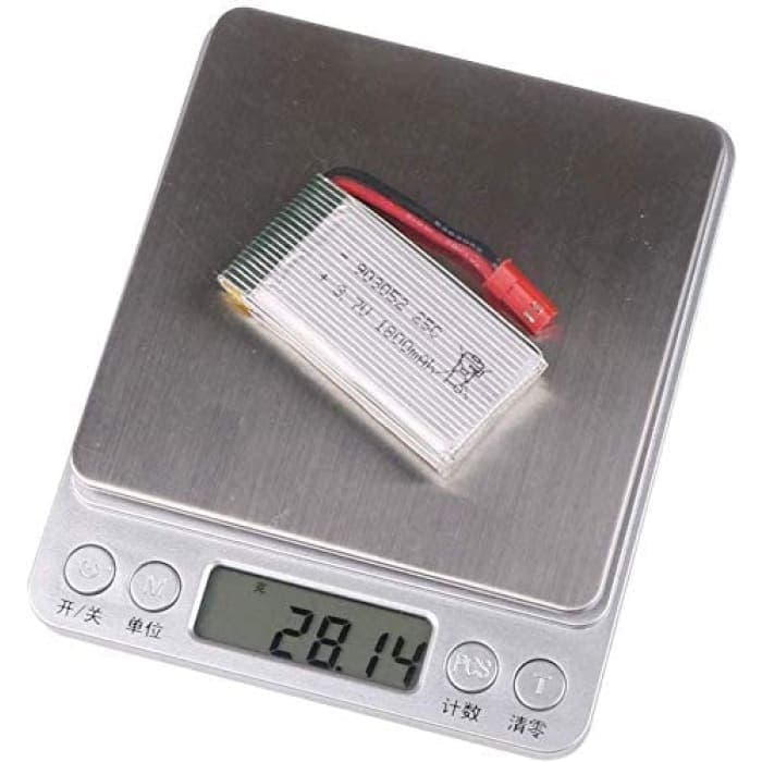 Batteria quadricottero, batteria li-po 3.7V 1800mAh 25C con spina JST e cavo di ricarica USB per JJRC H11D H11C HQ898B elicottero RC.