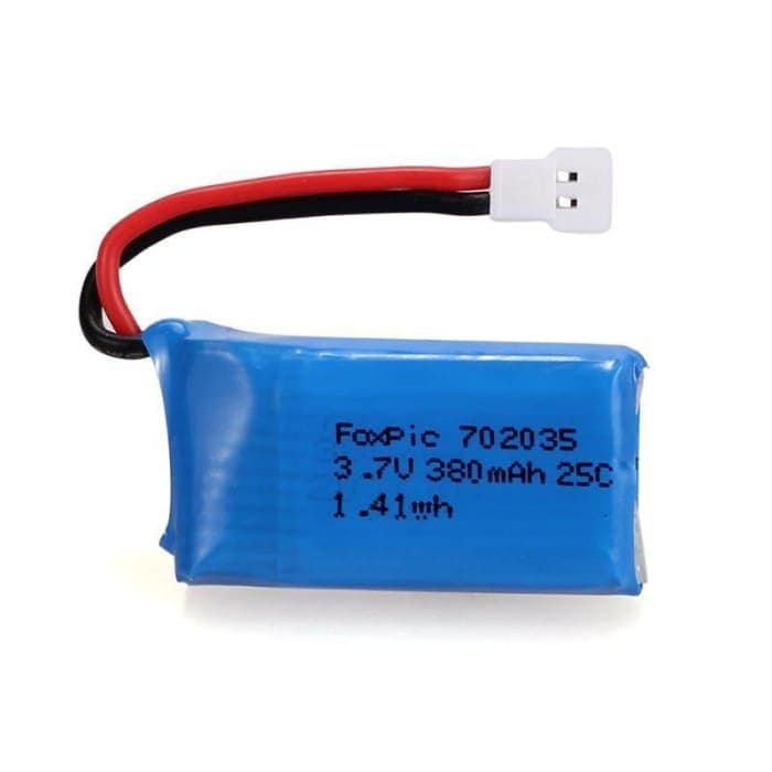 Batteria Lipo Ricaricabili 3.7v, 380mAh per Rc Droni Quadricotteri HUBSAN X4 H107L H107C H107D H107 V252 JXD 385.
