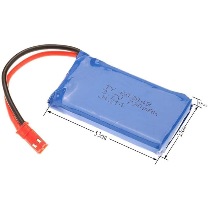 Batteria Lipo Ricaricabile (3.7V 730mAh) per Drone quadricottero Wltoys V636 V686 V686G V686K JJRC V686.