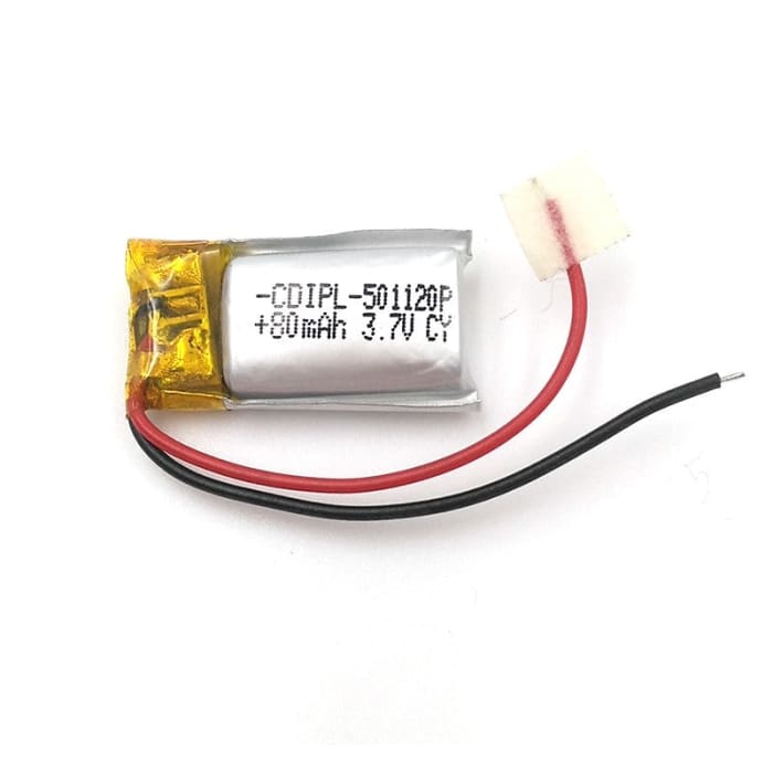 Batteria Lipo Ricaricabile 501220 (3.7v, 80mAh Lipo) per ricaricabile telefono portatile video mp3.