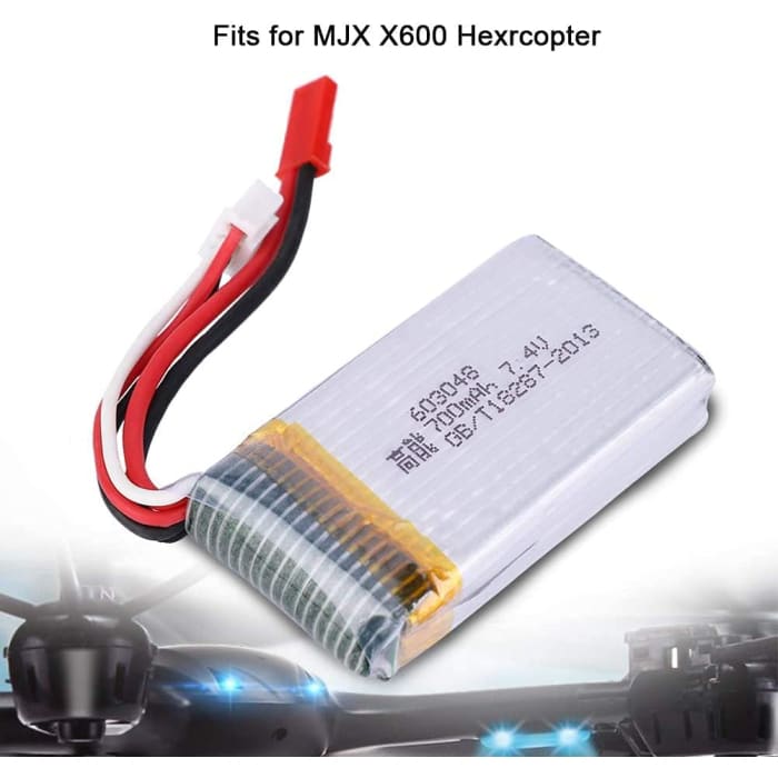 Batteria Lipo Ricaricabile (7.4V 700mAh) per Rc Drone Quadricottero MJX X600.