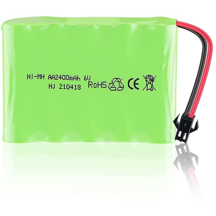 Batteria Ricaricabile 6V Ni-MH 2400 mAh per Controllo Remoto Auto.
