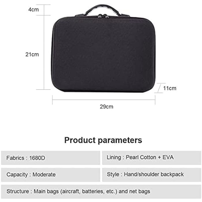 DJI Tello Custodia da Viaggio Hardshell Borsa di stoccaggio Borsetta, Borsa a Tracolla Impermeabile Interna Eva per DJI Tello Drone, Controller e Accessori.