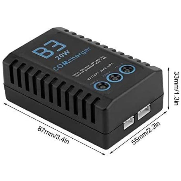 B3 20W 1.6A AC 100 a 240V 50 / 60Hz Compatto Portatile Balance Caricabatterie Facile da collegare per 2S-3S LiPo per IMAX.