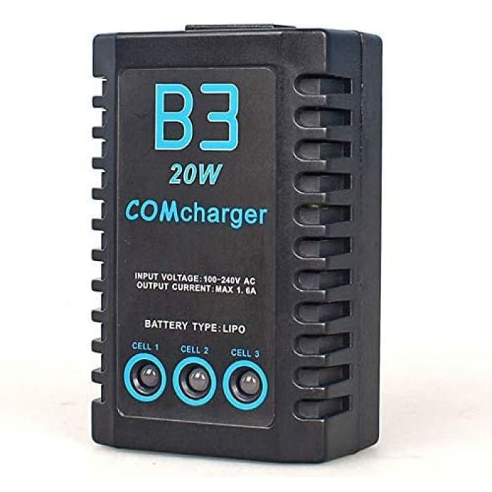 B3 20W 1.6A AC 100 a 240V 50 / 60Hz Compatto Portatile Balance Caricabatterie Facile da collegare per 2S-3S LiPo per IMAX.