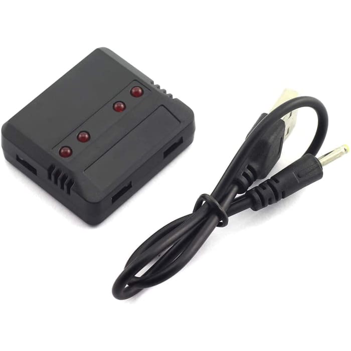 Caricatore USB 1 to 4 per modelli Hubsan H107 H107L H107C H107D, Wltoys V202 V252 V939, UDI U816 U816A U830.