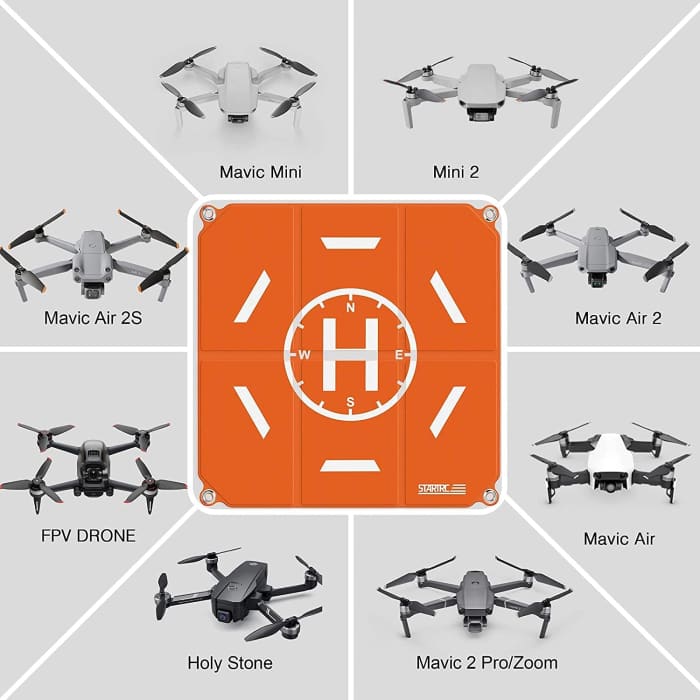 Drone Landing Pad 50cm Portatile Universale Pieghevole Veloce Helipad Tappeto di atterraggio per DJI Air 2S / Mavic Mini 2 / Mavic Air 2 / Mavic 2 /FIMI X8SE /DJI FPV Drone.