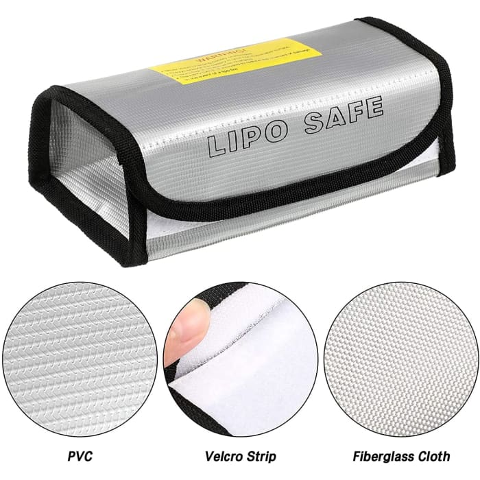 Lipo Bag Borsa Batteria ignifuga Ideale per caricare batterie Lipo Resistente al Fuoco, ( Misura cm 185 x 75 x 60).