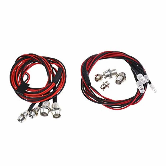 Luci LED Bianche, 5mm Rosse, 2 Pezzi da 3mm Blu Lunghezza Cm 72.