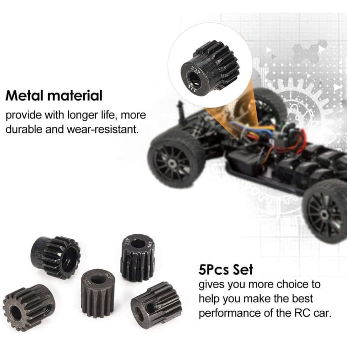 Pignoni 13T 14T 15T 16T 17T 48Dp 3,175Mm Shaft Gear Module Pinion per Motore Brushless 1:10 1/10 Rc Monster/Buggy/Camion.