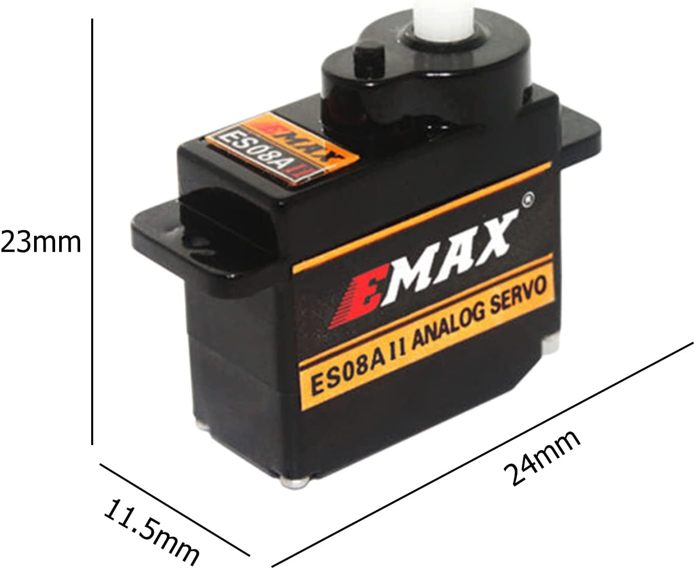 Servo analogico con ingranaggi in plastica EMax ES08A II 8.6g con kit staffa braccio 15T per pezzi di ricambio per modelli di auto Axial SCX24 RC.