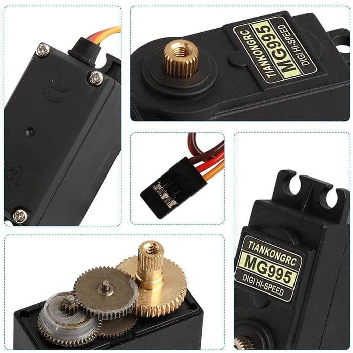 MG995 Torque Servo Motore con puleggia Metallo per Rc Auto Barca Elicottero.