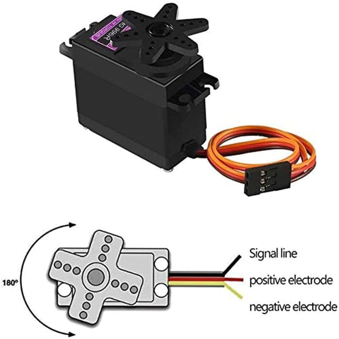 MG996R Torque Servo Motore con puleggia Metallo per Rc Auto Barca Elicottero.