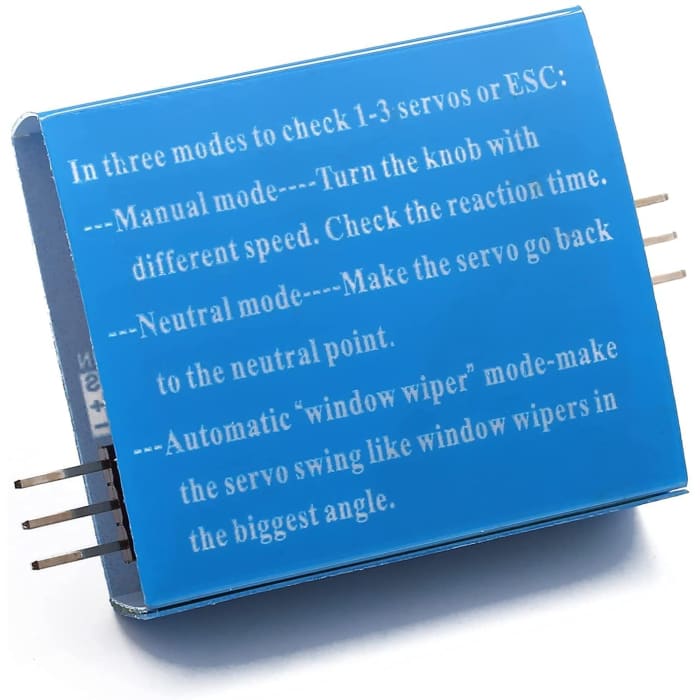 Servo Tester 3CH 4.8V-6V Esaminatore Esc Analogico e Digitale.