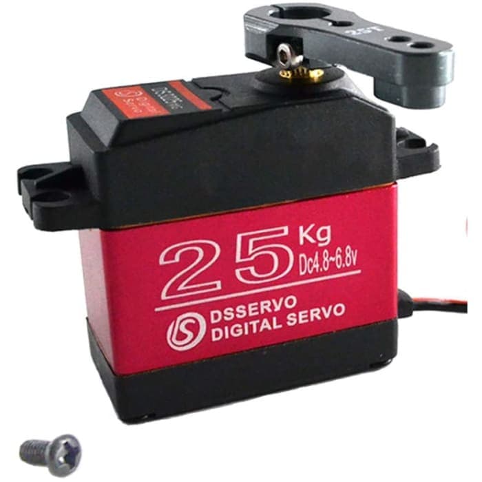 Servomotore ad Ingranaggi Full Metal DS3225 Digitale servo 25KG ad Alta Coppia con servomotore Servo con camme automodellismo 25T per Camion robotizzato Modello Baja Car 1/10.