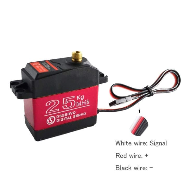 Servomotore ad Ingranaggi Full Metal DS3225 Digitale servo 25KG ad Alta Coppia con servomotore Servo con camme automodellismo 25T per Camion robotizzato Modello Baja Car 1/10.