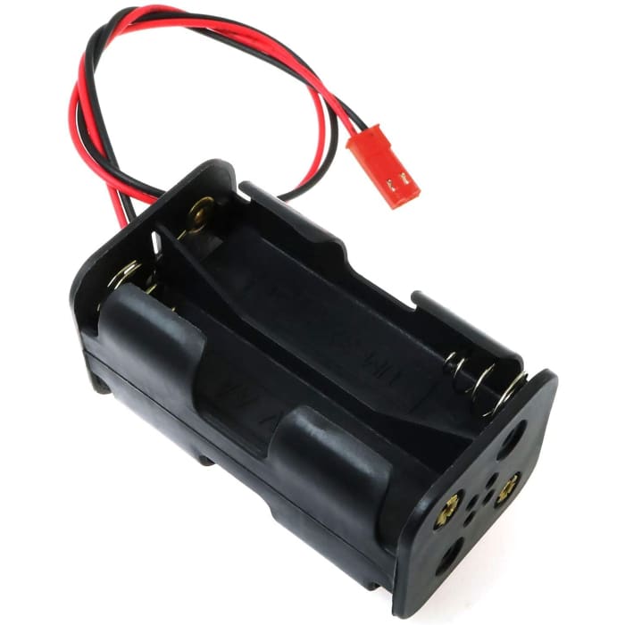 Vano per Batterie per 4 Batterie Tipo Stilo AA con Cavo JST Plug.