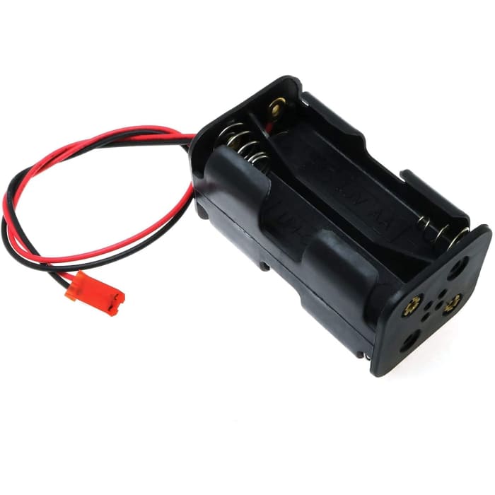 Vano per Batterie per 4 Batterie Tipo Stilo AA con Cavo JST Plug.