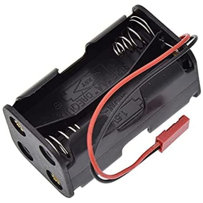 Vano per Batterie per 4 Batterie Tipo Stilo AA con Cavo JST Plug.