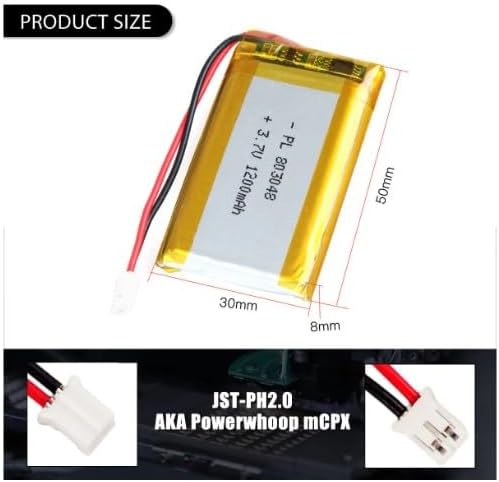Nabíjateľná Lipo batéria (3,7V, 1200mAh Lipo) pre RC drony Quadcopter Syma X5SC X5SW