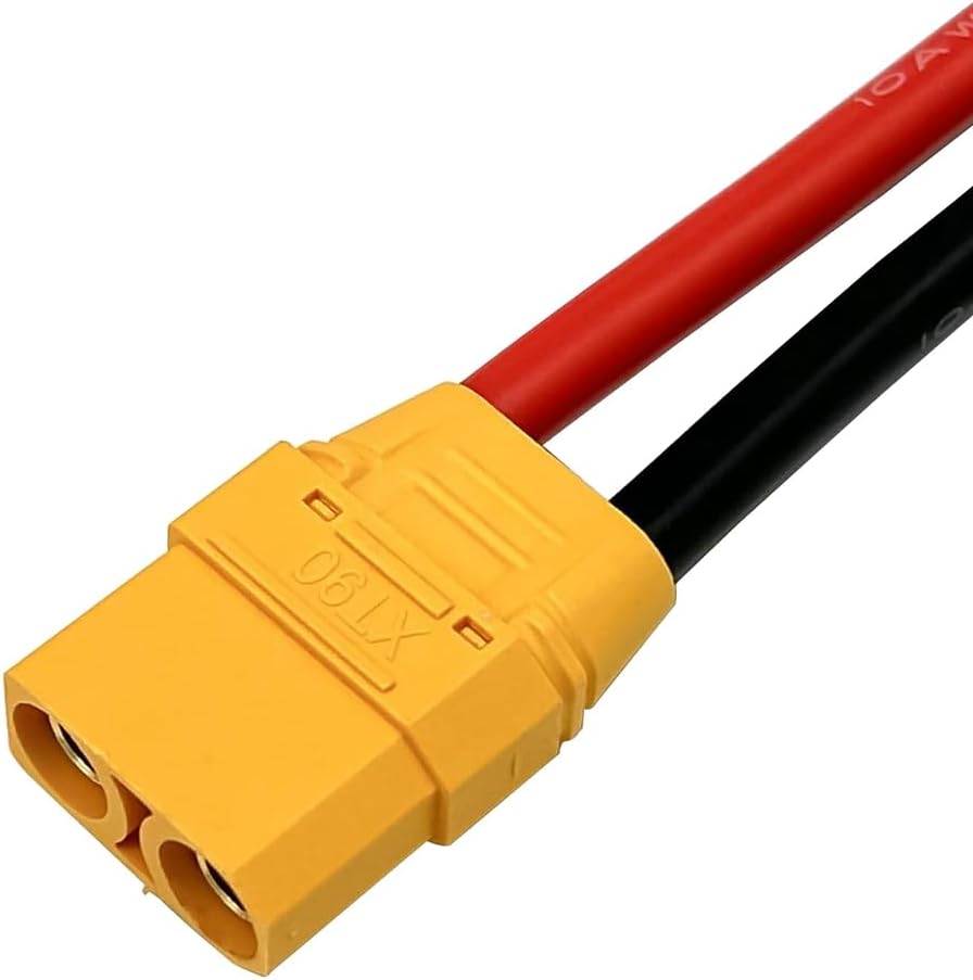 2 Pieces XT60 Parallel Male to 2 Female and Female to 2 Male 14AWG Cable | RC Lipo Battery Adapters | Drones, Cars, Airplanes, Model Builders