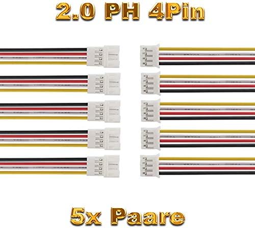 2 Pieces XT60 Parallel Male to 2 Female and Female to 2 Male 14AWG Cable | RC Lipo Battery Adapters | Drones, Cars, Airplanes, Model Builders