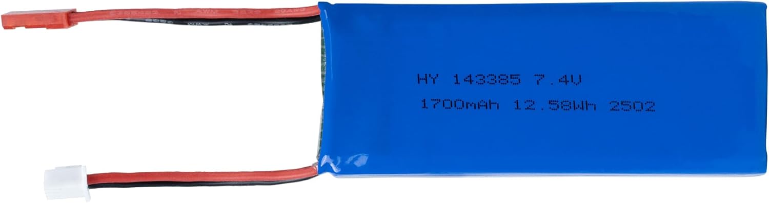 Batteria LiPo 7.4V 1700mAh 2S JST 2 Pin per Radiolink RC4GS V3 e RC6GS