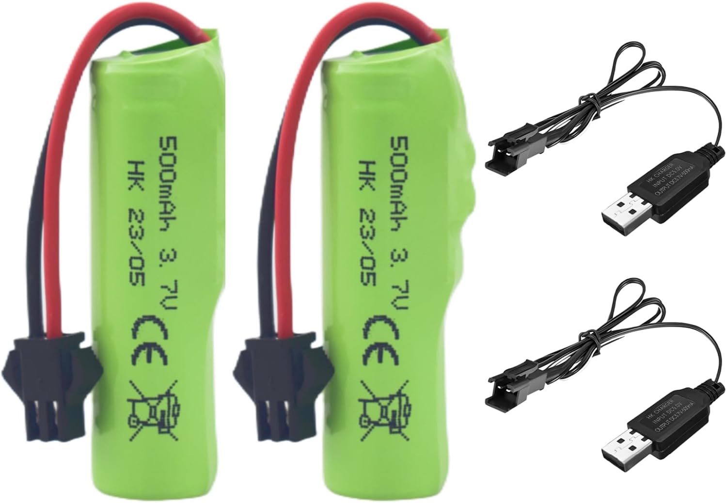 2 Pieces 3.7V 500mah lithium battery for DE35 DE38 DE40 DE50 TB202 TB201 TM201 TM202 TC141 DE44 DE55 TS201 TD202 TD161 Double Face Roll stunt RC Car Kids Toy