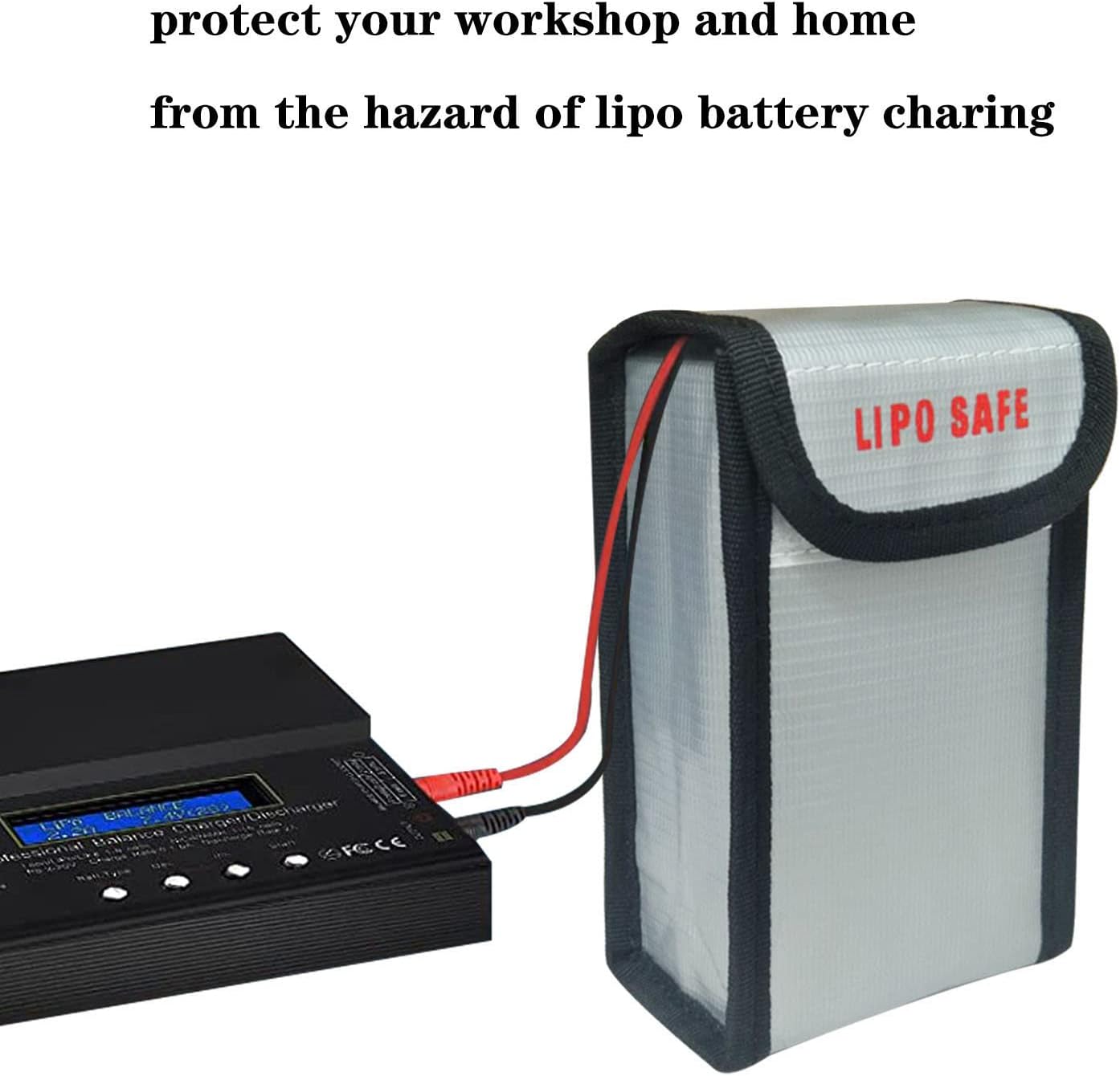 Lipo Bag Fireproof battery bag ideal for charging fire resistant Lipo batteries (Size 185 x 75 x 60 cm)