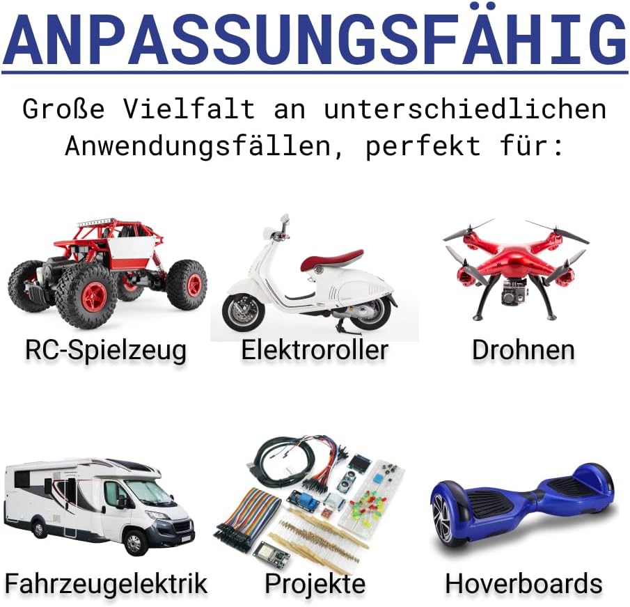 2 Pieces XT60 Parallel Male to 2 Female and Female to 2 Male 14AWG Cable | RC Lipo Battery Adapters | Drones, Cars, Airplanes, Model Builders