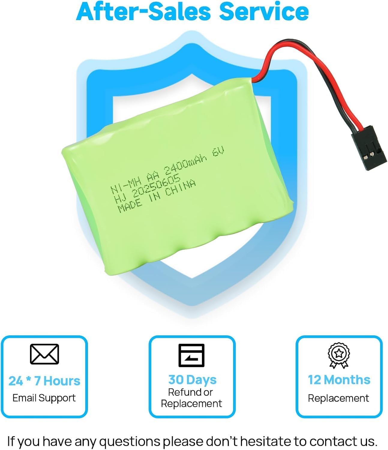 1 Piece Rechargeable Battery 4.8V Ni-Mh 2400 mAh for Remote Car Control