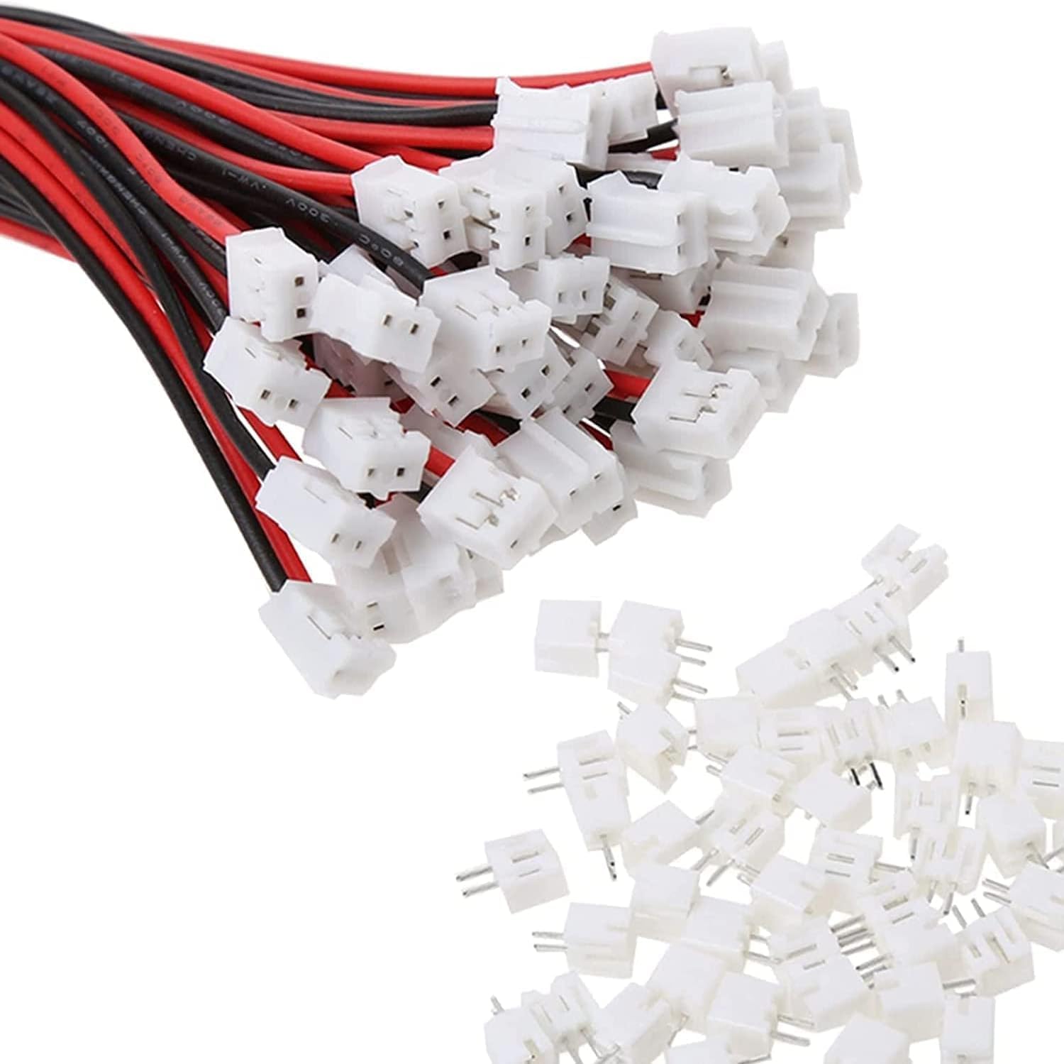 100 Paia Connettori JST PH 2.0 2 Pin 10cm 24AWG Maschio Femmina Drone LED RC DIY