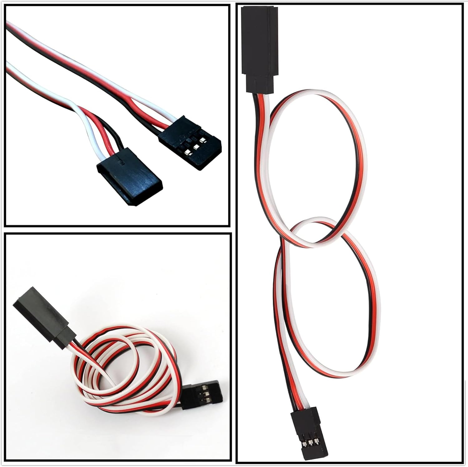 2 Pieces XT60 Parallel Male to 2 Female and Female to 2 Male 14AWG Cable | RC Lipo Battery Adapters | Drones, Cars, Airplanes, Model Builders