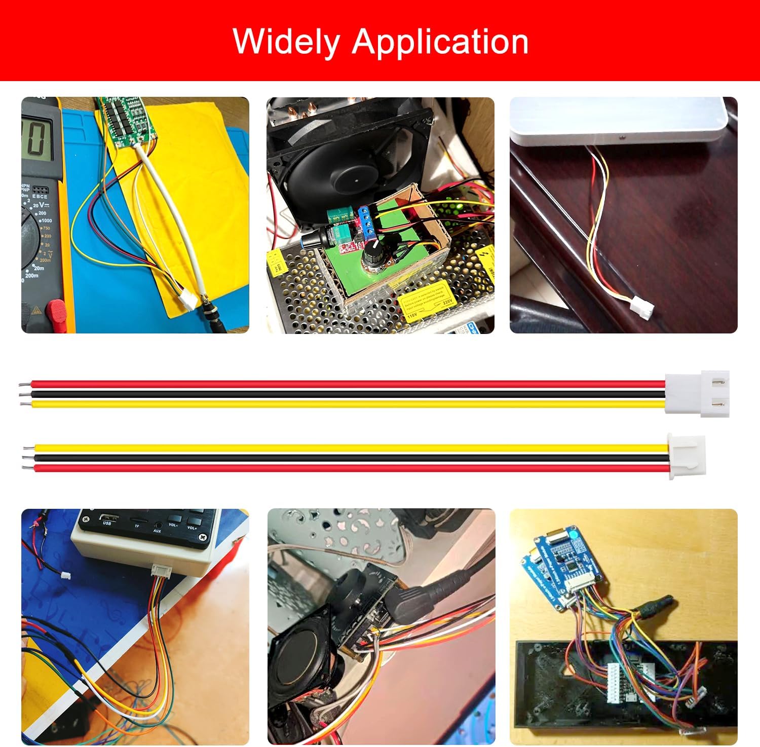 2 Pieces XT60 Parallel Male to 2 Female and Female to 2 Male 14AWG Cable | RC Lipo Battery Adapters | Drones, Cars, Airplanes, Model Builders