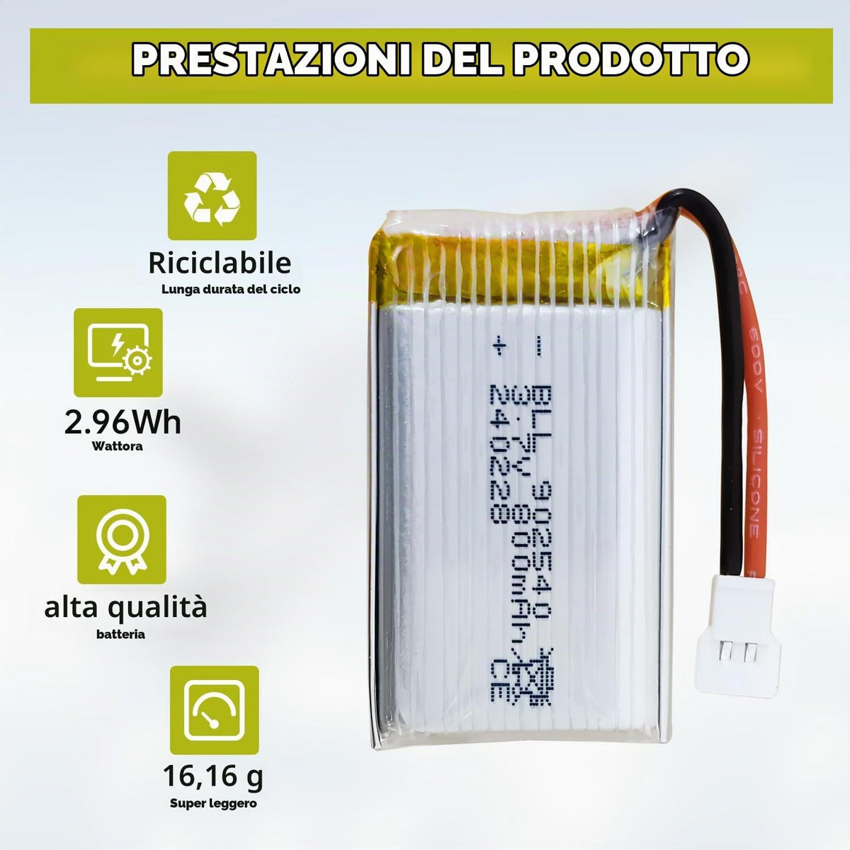 5 Batterie LiPo 3.7V 800mAh con Caricatore USB 5 in 1 | Compatibili con MJX X708W X709, UDI U45 U45W U42 U42W, Syma X5C X5SC X5SW, H5C, E32HW e Droni RC
