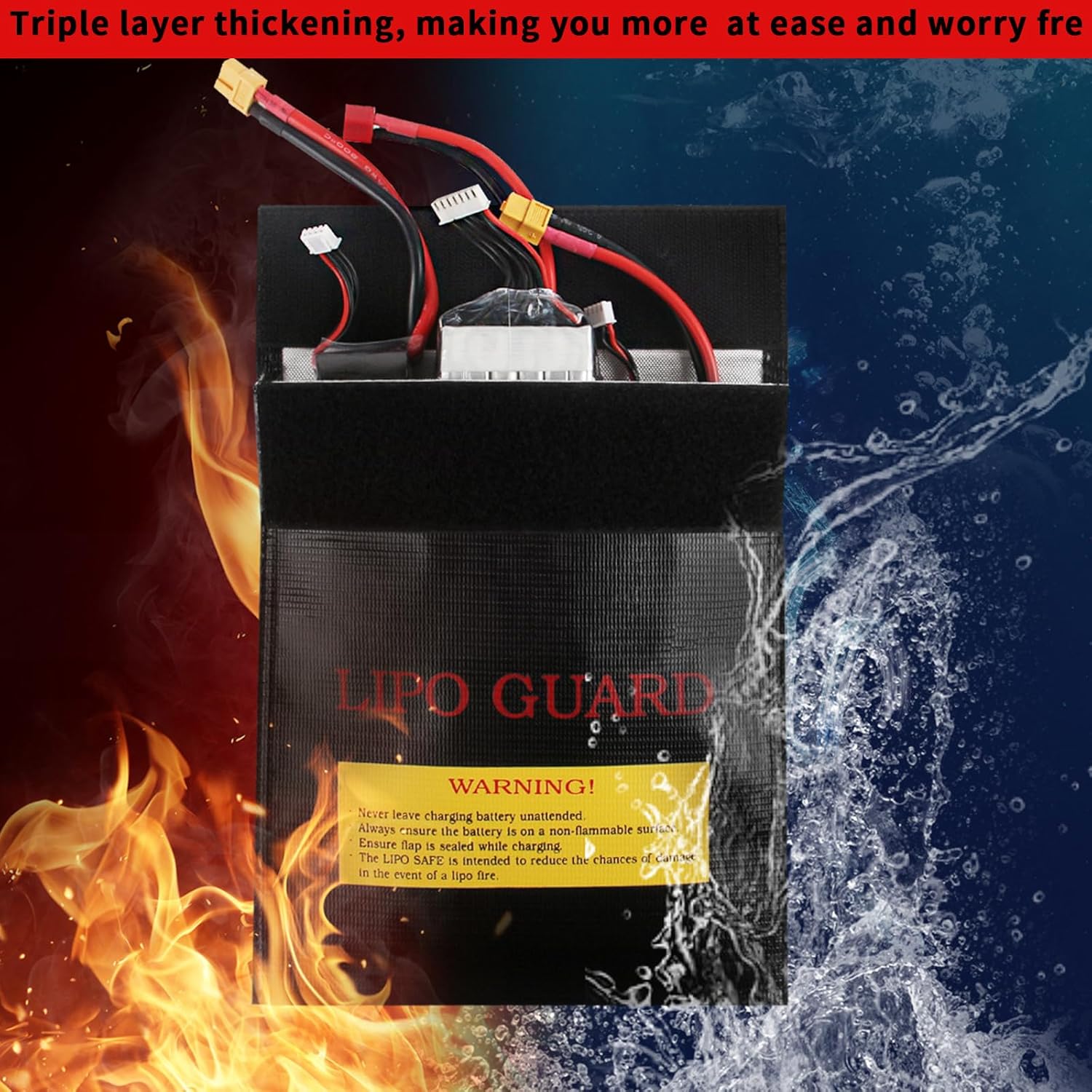 Lipo Bag Fireproof battery bag ideal for charging fire resistant Lipo batteries (Size 185 x 75 x 60 cm)