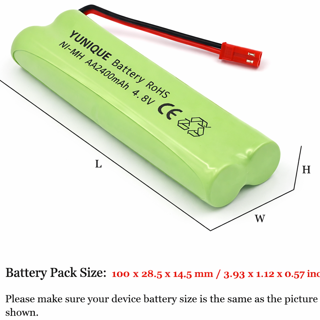 6V Ni-MH 2400 mAh újratölthető akkumulátor autós távirányítóhoz