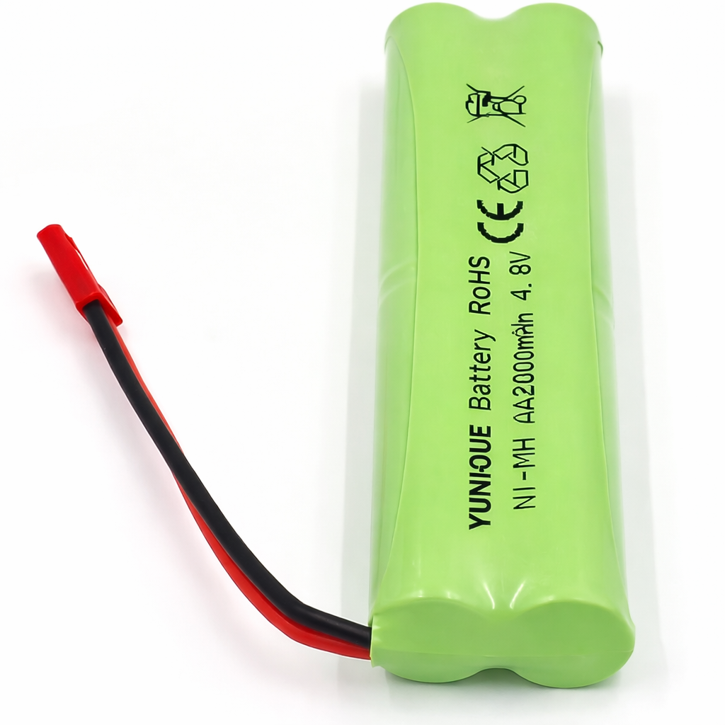 Batteria NiMH AA 4.8V 2400mAh JST con Cavo Ricarica per RC e Giocattoli