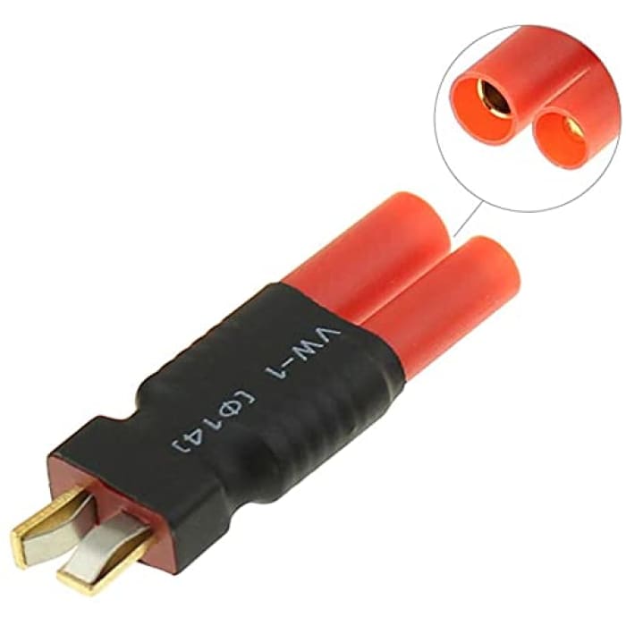 4 Stuks HXT 4mm Naar Deans T-adapter – Man/vrouw, Voor RC-auto, Vliegtuig, Lipo-batterij, Goudkleurige Connector