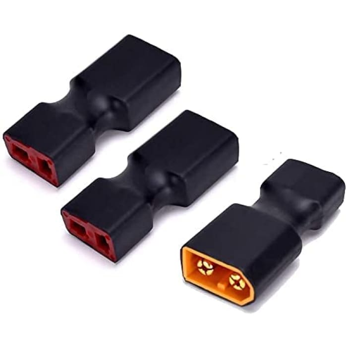 3 Stück Adapter Stecker XT60 XT-60 auf Buchse Wireless T-Stecker, Farbe  Schwarz Gelb Rot