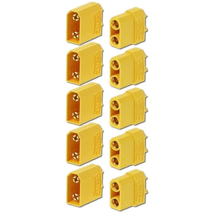 5 Paia di connettori XT90 di Alta qualità, Maschio-Femmina, connettori per batterie da modellismo RC Lipo.