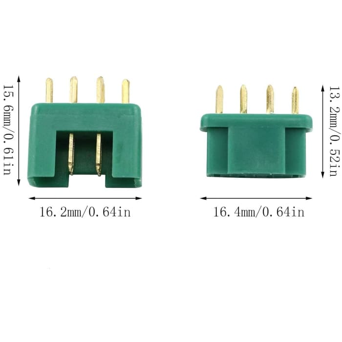 5 Paia MPX di Alta qualità, Maschio-Femmina, connettori per batterie da modellismo RC Lipo (Verde).