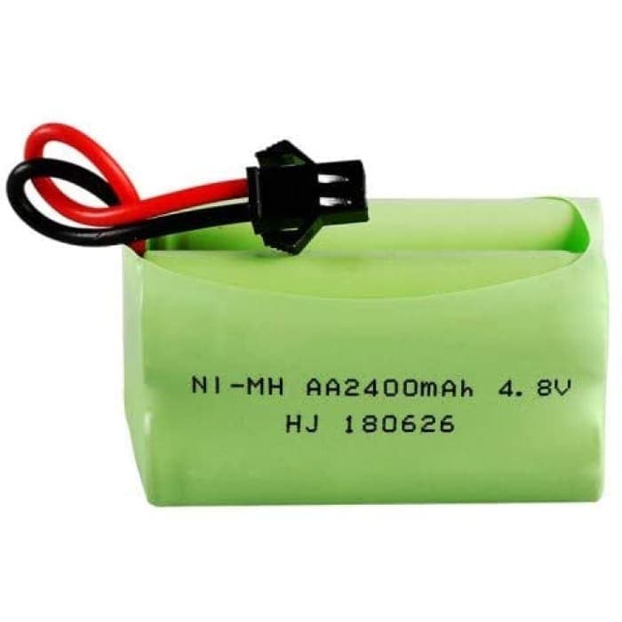 Batteria 4.8V AA, pacco batteria Ni-MH ricaricabile 2400 mAh, spina SM 2P per HY800 F1 F3 RC Boat RC Bus con Cavo di ricarica USB SM 2P.