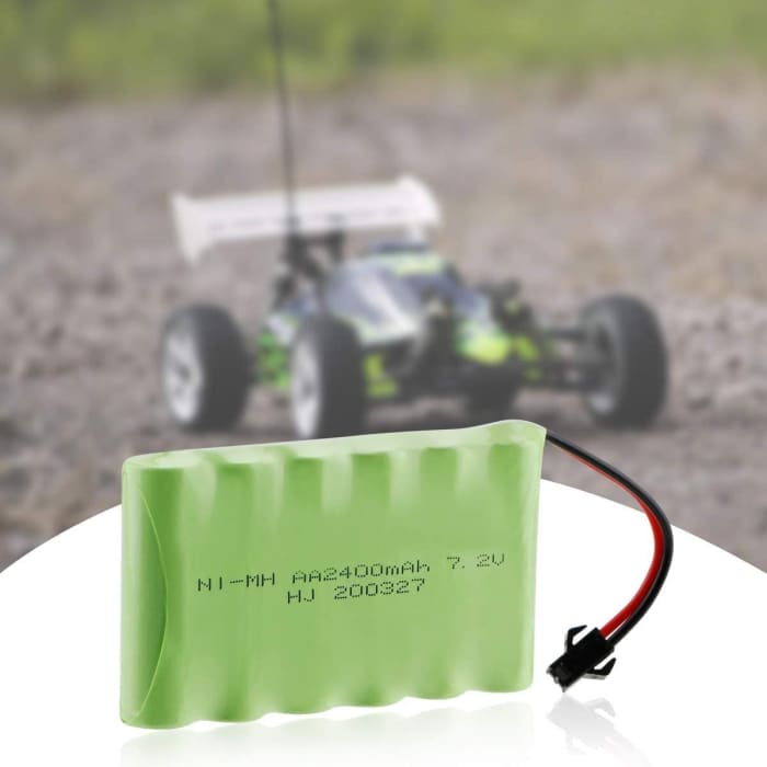 Batteria ricaricabile 7.2V 2400mAh Ni-MH AA con sm-2P 2Pin Plug e cavo caricabatterie USB per veicoli RC Truck Cars.
