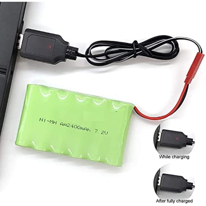 YUNIQUE GREEN-CLEAN-POWER Batteria 9.6V 2400mAh Ni-MH per RC YUNIQUE GREEN-CLEAN-POWER Batteria 9.6V 2400mAh Ni-MH per RC
