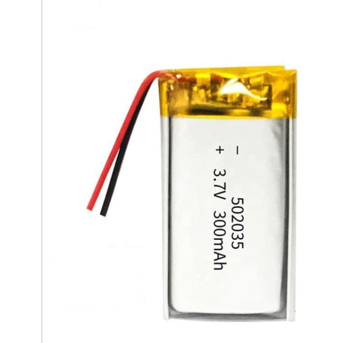 Batteria Lipo Ricaricabile 502035 (3.7v, 300mAh Lipo) per Cuffie Bluetooth, smart watch, POS, Strumenti medicali e altri dispositivi portatili..