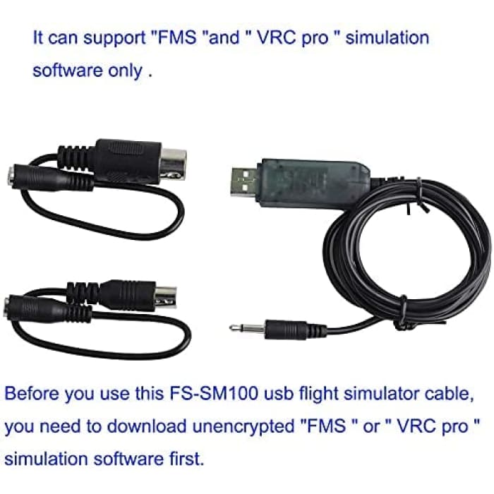 Cavo Adattatore USB Flysky i6 i4 FS-TH9X T6 FS-T4B GT3 FS-GT2 Telecomando RC Volo Aereo Simulatore.