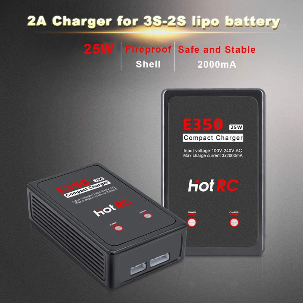E350 2S 3S Caricabatterie Bilanciamento Compatto 25W per Batteria Life Lipo RC Auto Droni Quadricotteri.
