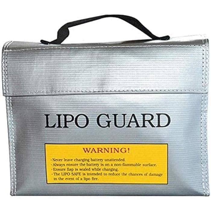 Bag Borsa ignifuga Ideale per caricare batterie Lipo Resistente al Fuoco (Misura mm 240 x 64 x 180).